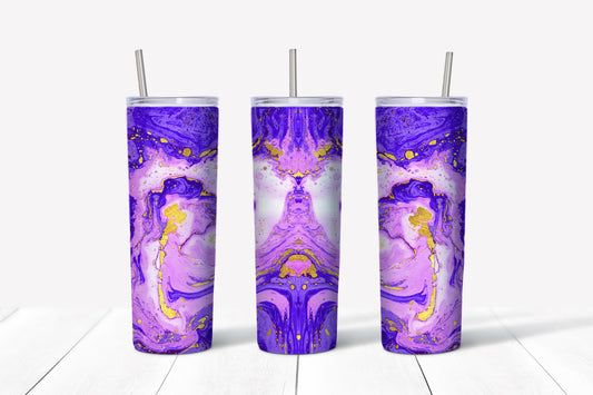 Purple and Gold 20Oz Tumbler